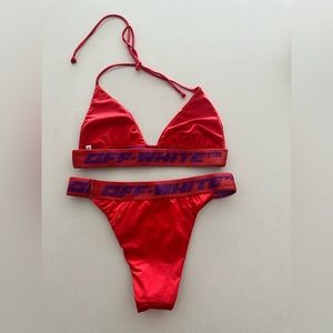 Off-White Logo Two-Piece Bikini Swimsuit NWOT